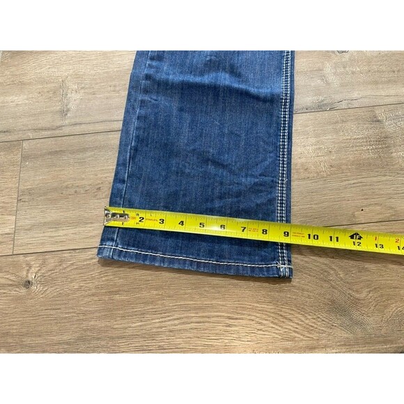 Rock & Roll Denim Pistol Straight Mens 32X34 Cowboy Thick Stitch Jeans - Picture 8 of 11